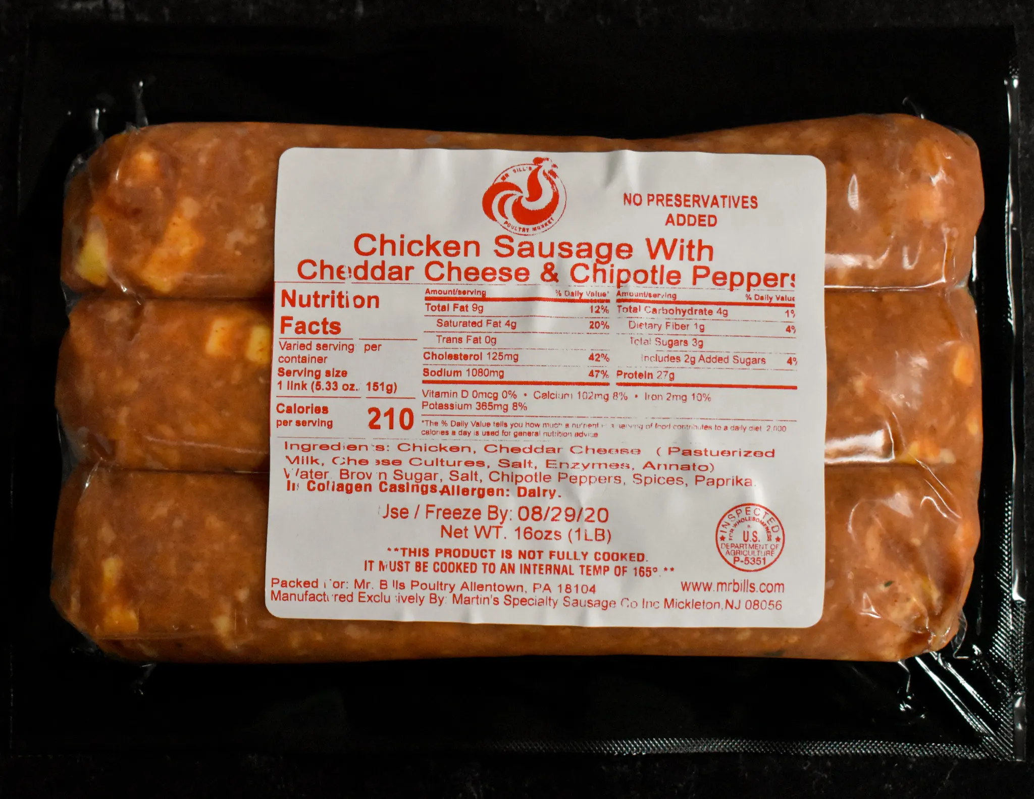 Chicken Sausage Chipotle Cheddar