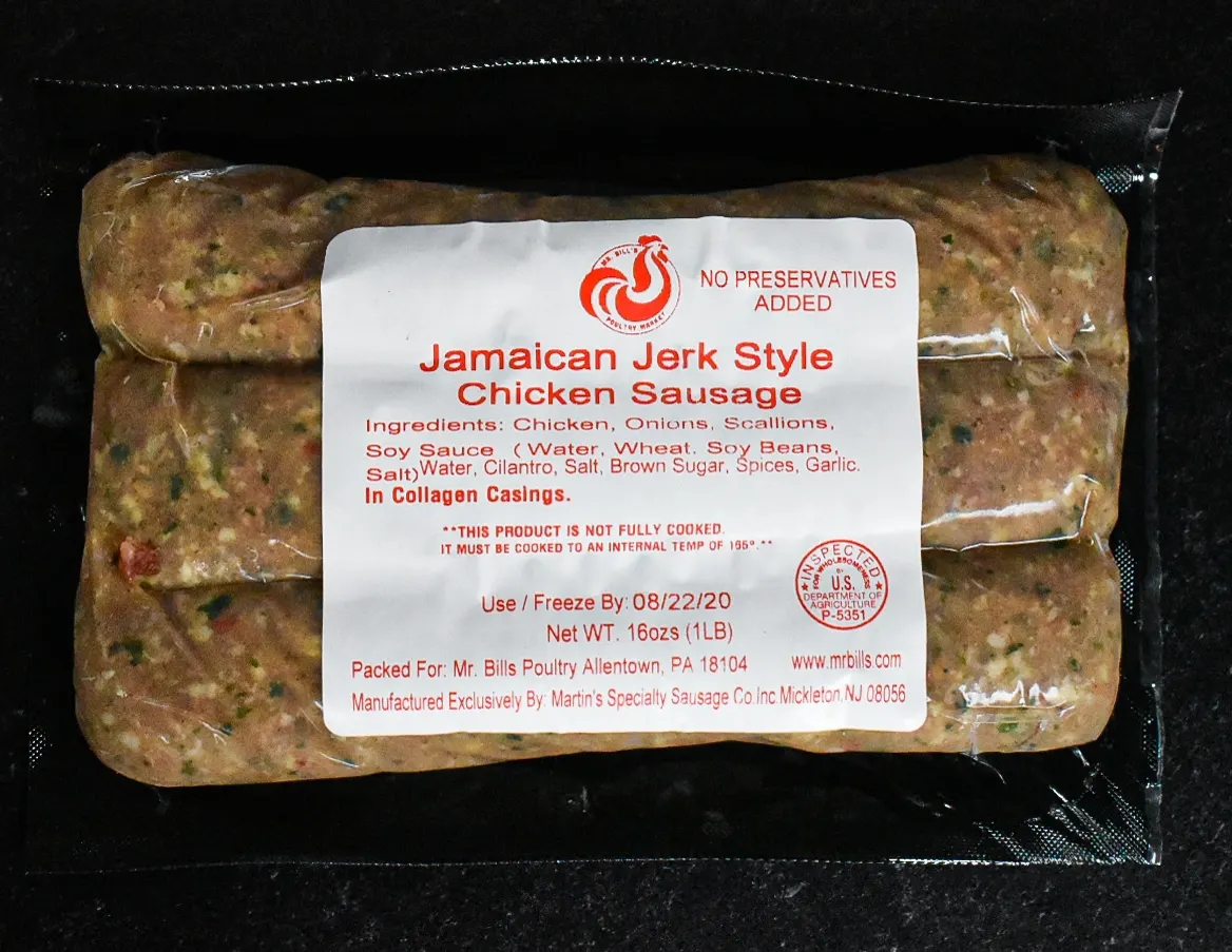 Jamaican Jerk Chicken Sausage