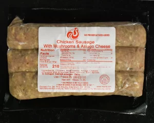 Mushroom & Asiago Chicken Sausage