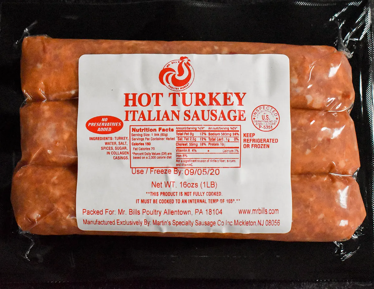 hot italian turkey sausage